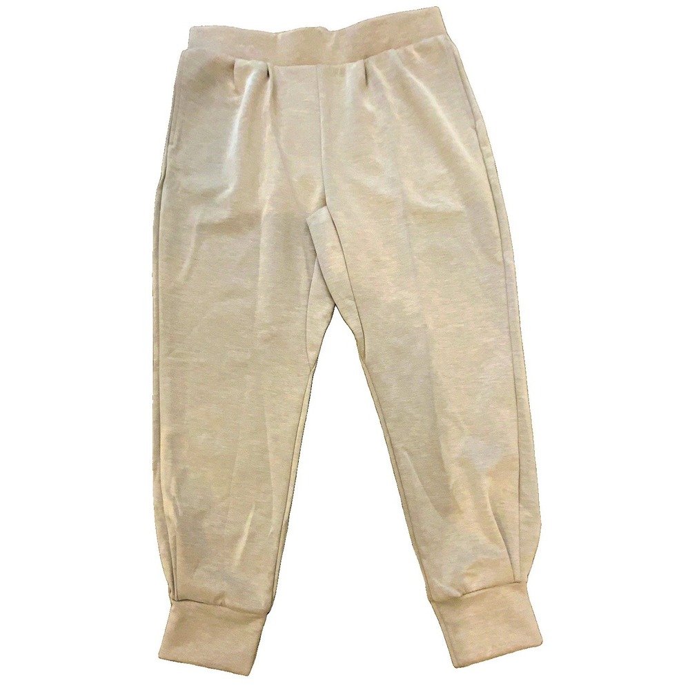 a new day Gray L Jogger Pants Polyester Knit Pull On Elastic Waist Pockets